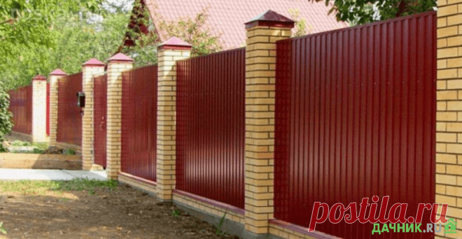 Столбы для забора из профнастила | 6 соток