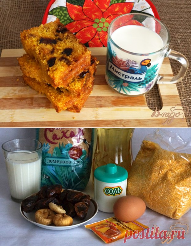 Кукурузный хлеб с финиками - пошаговый рецепт с фото