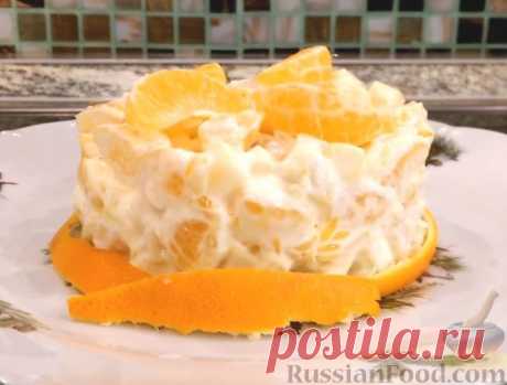 Рецепт: Салат &quot;Мандариновый шок&quot; из мандаринов и сыра на RussianFood.com