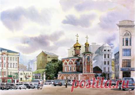 Евгений Чивиков. Славянская площадь. Храм Всех святых на Кулишках. 2011 год.