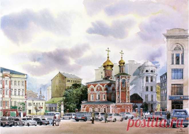 Евгений Чивиков. Славянская площадь. Храм Всех святых на Кулишках. 2011 год.