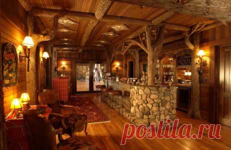 Bar - rustic - family room - minneapolis - by Gabberts Design Studio