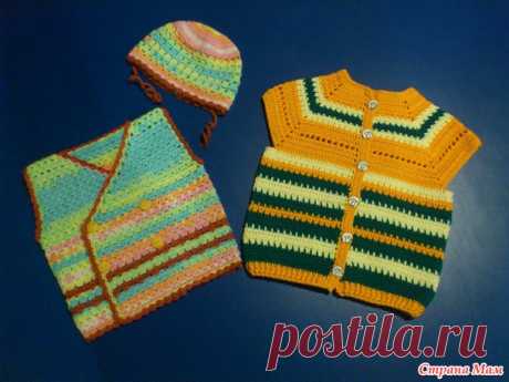 *Простые жилетки для мальчиков - Вязание для детей - Страна Мам