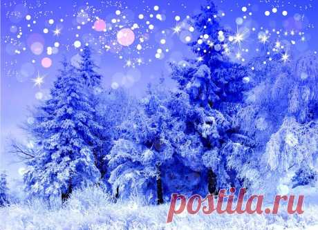 волшебная зима вектор - ForWallpaper.com