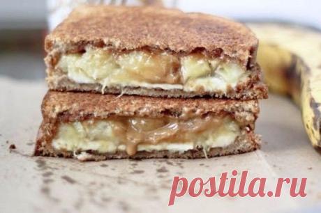 Сырно-банановый бутерброд