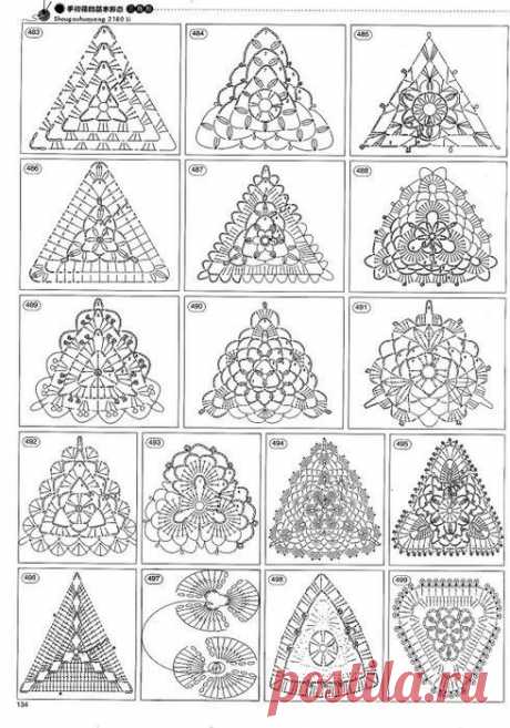 Triangulos de Crochet - Taringa! | granny