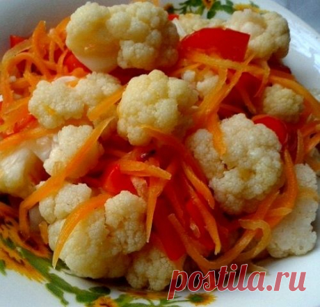 Суточная маринованная цветная капуста.