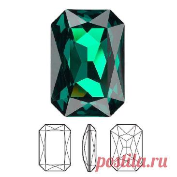 Камень. Зелёный турмалин. Огранка радиант.
