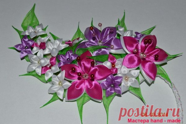 Магнитные подхваты штор своими руками, канзаши   Мастера hand-made