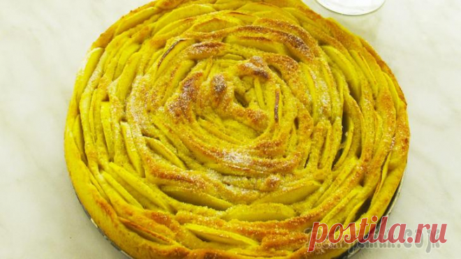 Яблочный пирог «Чайная роза». Легко, просто и красиво!