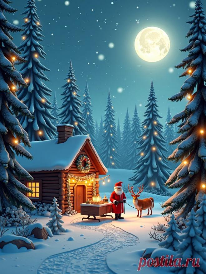Сказка Нового Года в Русских Традициях. Изображение из нейросети Flux 1 - Flux.1 примеры промтов - Форум ИИ о нейросетях - Yes Ai