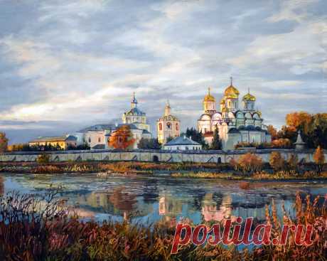 Какая к Храму долгая дорога, порой идём к нему всю свою жизнь... Художник Эдуард Порфирьевич Панов.