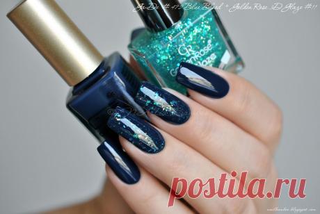 nailbamboo: Ga-De # 472 Blue Blood + топ Golden Rose 3D Glaze #11