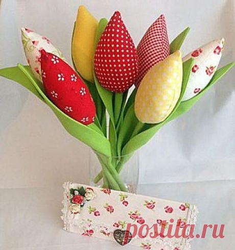 Тканевые тюльпаны - лук пользователя Ольга.  находится в альбоме Игрушки своими руками.