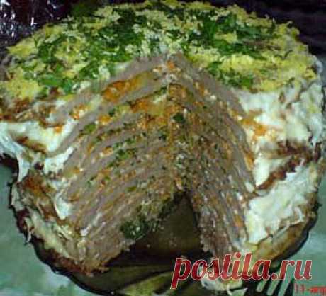 Печеночный торт, закуска. Пошаговый рецепт с фото на Gastronom.ru