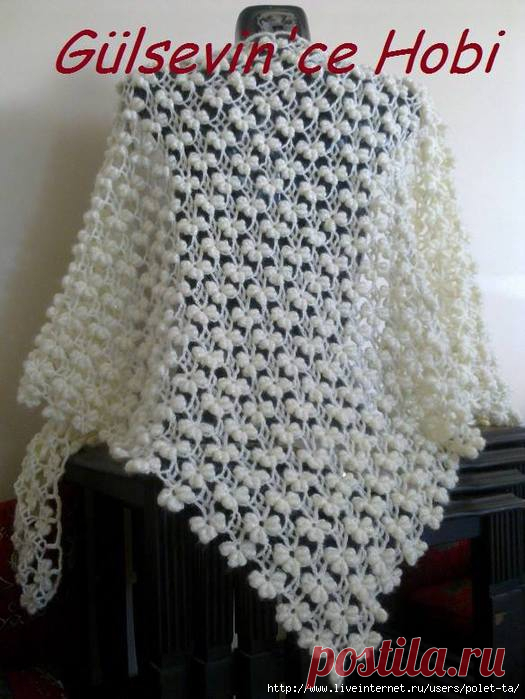 Оригинальная шаль крючком от турецкой мастерицы.