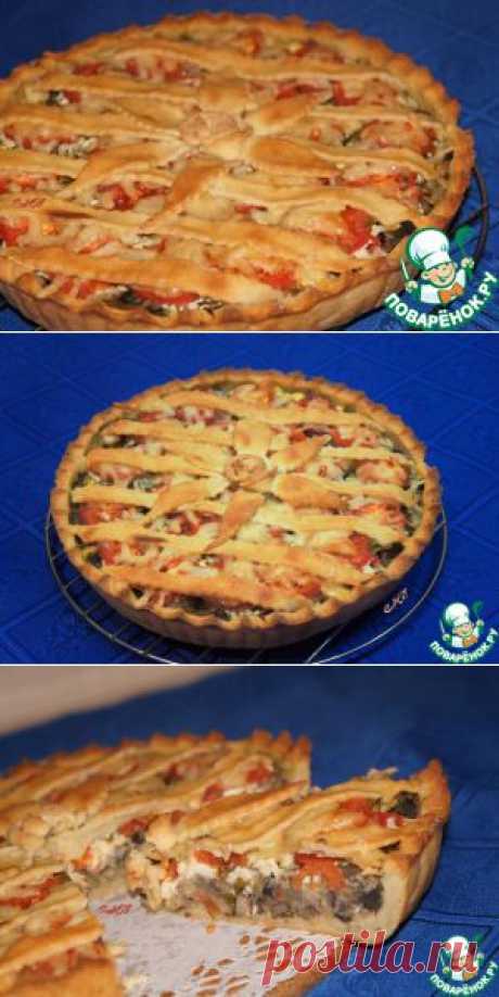 Картофельный пирог с грибами и помидорами - кулинарный рецепт