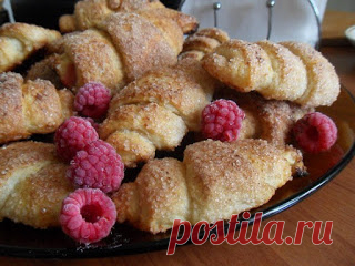 Творожные рогалики с малиной - Харчовка