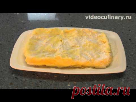 Рецепт - Пресное слоёное тесто от https://videoculinary.ru Бабушка Эмма