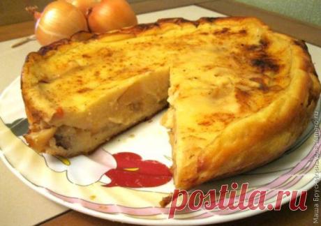 Пирог на кефирном тесте с картофелем и мясом