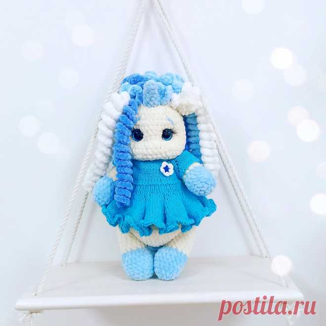 PDF Единорожка "Зефирка" крючком. FREE crochet pattern; Аmigurumi animal patterns. Амигуруми схемы и описания на русском. Вязаные игрушки и поделки своими руками #amimore - плюшевый единорог, большая единорожка из плюшевой пряжи.