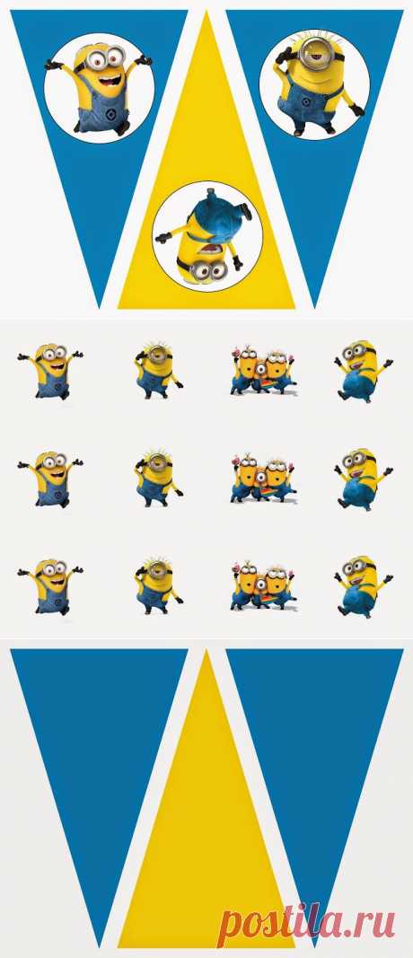 Minions: Banderines, Toppers, Etiquetas para Imprimir Gratis. | Ideas y material gratis para fiestas y celebraciones Oh My Fiesta!