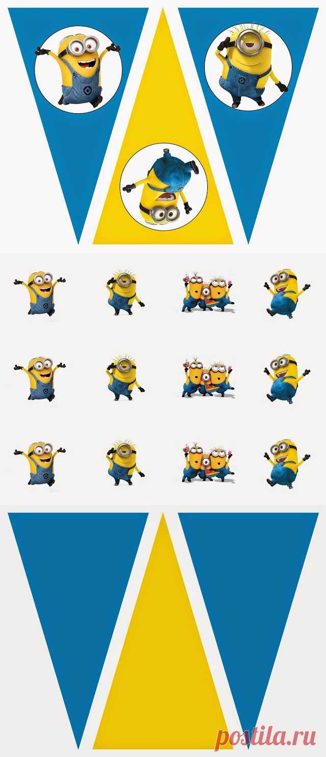Minions: Banderines, Toppers, Etiquetas para Imprimir Gratis. | Ideas y material gratis para fiestas y celebraciones Oh My Fiesta!