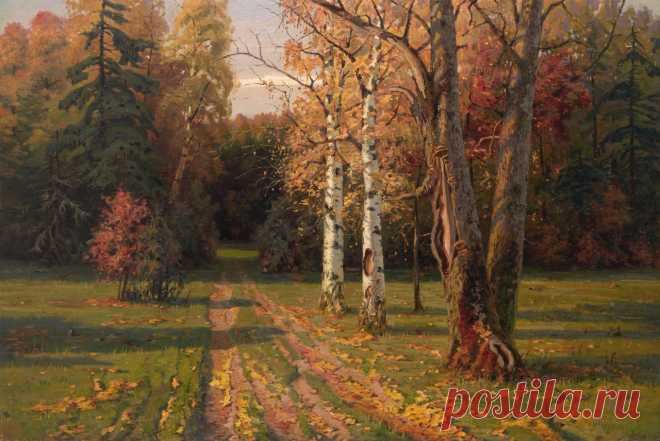 Художник Яков Иванович Бровар (1864-1941).
«Пейзаж с берёзами»