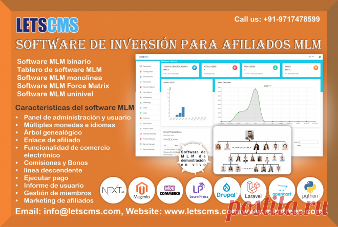 Software de inversión para afiliados MLM (marketing multinivel) con integración de comercio electrónico en casi todos los países
https://www.mlmtrees.com/
La creación de un software de inversión MLM con múltiples estructuras y funcionalidades personalizadas requiere una arquitectura bien diseñada para satisfacer tanto las necesidades de los administradores como de los usuarios. Aquí está un esquema detallado para el desarrollo de un software que abarque las características mencionadas: