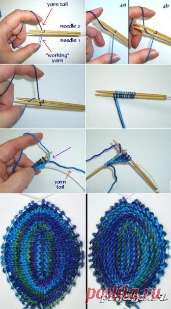 Носки спицами от мыска с анатомической вставкой