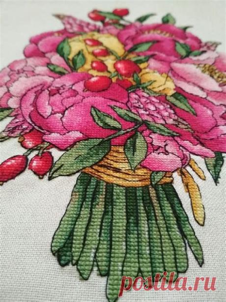 Flower Cross Stitch Pattern Pdf Instant Download Bouquet Cross Stitch 2BA