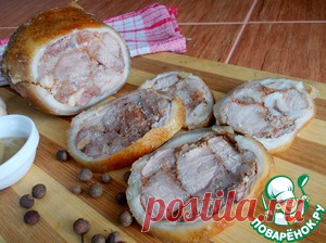 Ветчина из свиной рульки с паприкой и чесноком - кулинарный рецепт