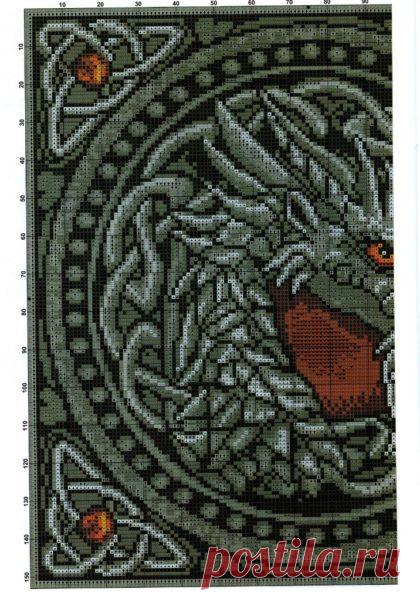 Дракон схема вышивки крестом. Бесплатные схемы вышивки | Я Хозяйка
