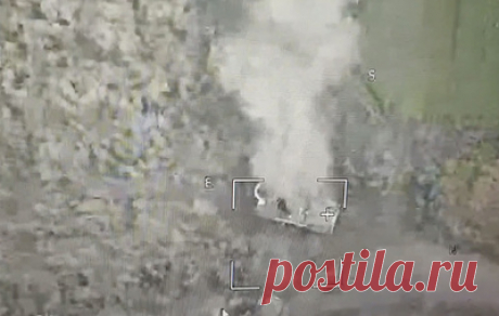 ВС РФ уничтожили в Курской области бронемашину ВСУ &quot;Козак&quot;. Поражение произвели с помощью &quot;Ланцета&quot;