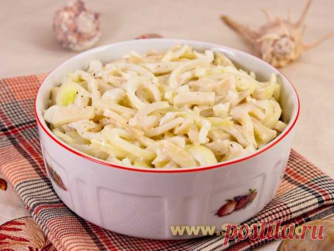 Кальмары под майонезом