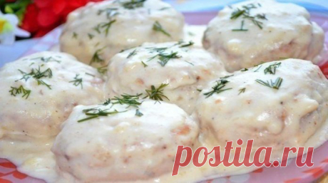 Куриные тефтельки в сметанной подливе