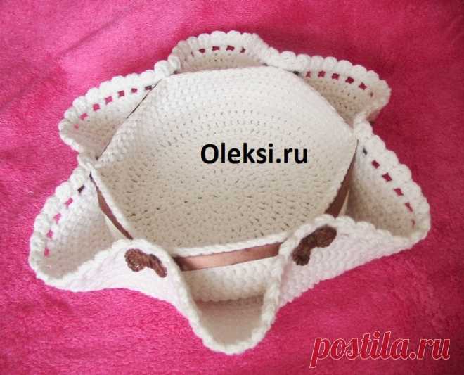Пасхальная корзинка крючком