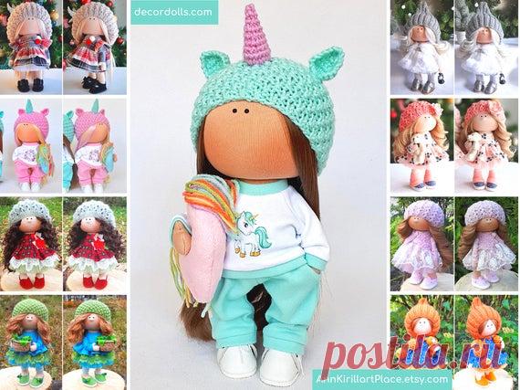 Unicorn Doll Handmade Soft Interior Doll Nursery Baby Doll | Etsy Hello, dear visitors!  This is handmade soft doll created by Master Yana (Cheboksari, Russia). Doll is made by Order. Order processing time is 5-12 days.  All dolls on the photo are made by master Yana. You can find them in our shop using masters name: