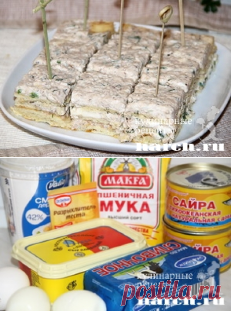 Закусочный рыбный торт «Мимоза» | Фоторецепт с подробным описанием от Харч.ру
