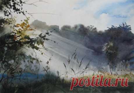 Илья Ибряев. Акварель.