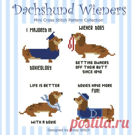 Dachshund Wiener Collection Counted Cross Stitch Patterns of artist paintings, mini cross stitch, modern cross stitch. Stitcher Accessories and more.