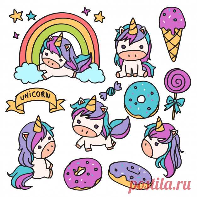 Иллюстрация мультфильма единорога Более миллиона свободных векторов, PSD, фотографии и бесплатные иконки. Эксклюзивные халявы и все графические ресурсы, которые необходимые для ваших проектов