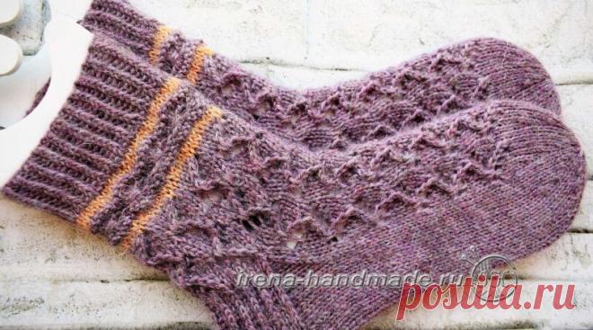 Носки узором «Елочка» (вязание, схемы и фото) - Irena Handmade