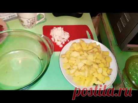 картошка с мясом в микроволновке без заморочек.