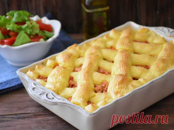 Картофельная запеканка с куриным фаршем в духовке — рецепт с фото пошагово