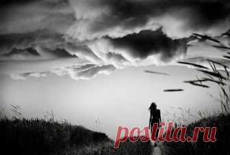 Я научилась просто, мудро жить, 
Смотреть на небо и молиться Богу, 
И долго перед вечером бродить, 
Чтоб утомить ненужную тревогу. 

Когда шуршат в овраге лопухи 
И никнет гроздь рябины желто-красной, 
Слагаю я веселые стихи 
О жизни тленной, тленной и прекрасной. 

Я возвращаюсь. Лижет мне ладонь 
Пушистый кот, мурлыкает умильней, 
И яркий загорается огонь 
На башенке озерной лесопильни. 

Лишь изредка прорезывает тишь 
Крик аиста, слетевшего на крышу. 
И если в дверь мою...