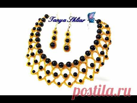 Серьги из Бисера и Бусин Мастер Класс / Tutorial: Earrings from Beads and Busin!