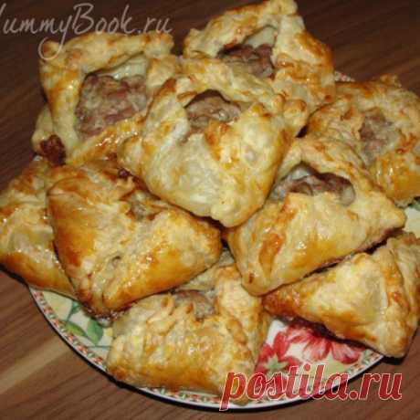 Слоёные конвертики с мясом