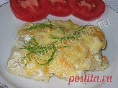 Рецепт: Рыба запеченная под майонезом