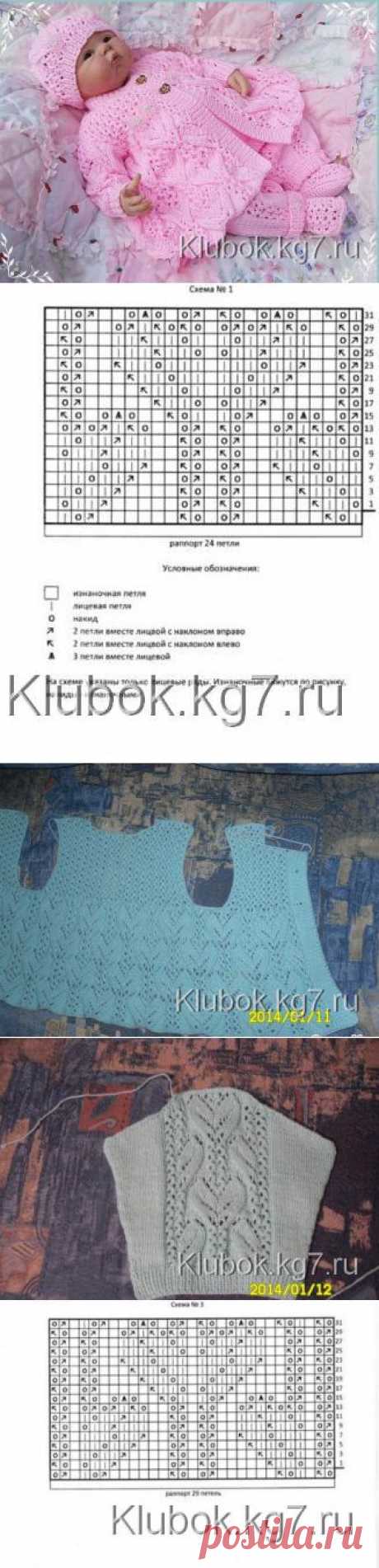 Жакет &quot;Цветочная фантазия&quot; для новорожденной девочки | Клубок